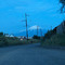 La chaîne des volcans vue de Kozirievsk au crépuscule