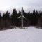 Monument to air crash of Mi-4 (helicopter)
