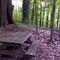FLT M06 2.3, 0.2 on blue bypass - Bivouac on Sixtown Creek with picnic table, fire ring, piped spring, and register