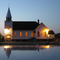 Drammen Lutheran Church at night