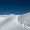 snowy trial to the top..