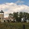 the historic adobe church of Vigil Plaza on the Highway of Legends