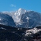 Wind driven spindrift looking toward Sky Pond, Rocky Mountain National Park, Colorado
