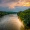 Golden River James Sunset over the scenic James River in central Virginia.
