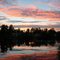 ashbrook lake at sunset