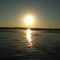 Sunset over lake.