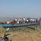 Boat transporting people across the hirakud Dam
