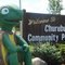 Churubusco Park Welcome Sign
