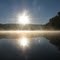 Sun rising over the Ct River on a calm morning
