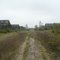 The skeletal remains of ammunition warehouses left behind by the US Army.