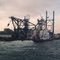 Moving the suction dredge "Oregon" on the Columbia River