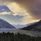 Smoke column over Lake Chelan