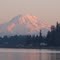 Sunset glow over Mt Rainier, WA
