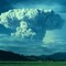 July 22, 1980 eruption of Mount St. Helens from Chelatchie Prairie.   The eruption consisted of several large ash bursts over several hours.