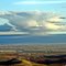 The view south from Elephant Mountain toward Toppenish and a thunderhead on Satus Ridge 40 miles away