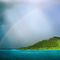 Storm behind the rainbow
