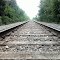 Looking north along the railroad tracks towards Parsons, Kansas.