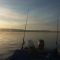 Catfishing early in the morning on the Mississippi River near Banfield, WI.