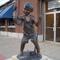 Little Fisherman, life-size bronze by Reed Jensen, El Dorado, KS