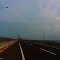 scenery at Suramadu bridge by afternoon