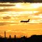 Arriving Boston at sunset