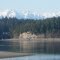 View of Olympic Mountain Range from Harstine Island, WA