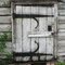 Old Ironwork Door Hinges on Outbuilding