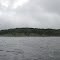 the misty shore opposite to the power plant