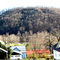 A VIEW OF "FORT HILL" IN THE AUTUMN, LOOKING ACROSS THE "ISLAND PARK" - TAKEN FROM "BRICK HILL" IN RONCEVERTE, WV
