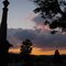 cemetery at sunset