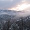 Sunset north of Sunlight Basin during early October 10th Snow