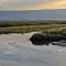 Dawn on the upper Green River. Forest fire season smoke