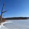 Paw Paw Lake covered by soft ice, Texas, Michigan