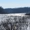 Mud Lake covered by snow and ice in Texas, Michigan