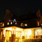 creepy funeral home at night