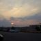 sunset over the Sprint campus, from movie theater parking lot, Leawood, KS
