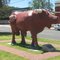 "Big Red" Bull statue in main street of Birchip, Vic