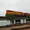 bauxite train on mission river bridge