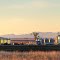 panormaic view of a local farm, sunset near Nea and Watermark, Nth Western Plains, NSW. July 2011.