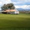 Shearing shed above Boree Creek with Mt Canobolas behind