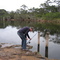 Denmark, Rivermouth, me fishing