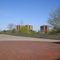 View of high-rise residence halls from Allen Building, SUNY Brockport