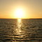 Sunset leaving Dunwich Port