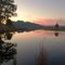 Sunset on pond