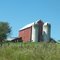 Barn and two silos near Middle Village