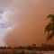 Red desert sand storm