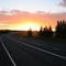 Sunset over the Road to Hobart (approx. 60 km North)