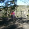 Milli hugging me on the track at the waterfall