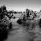 Rocks in the sea.
