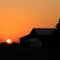 Barn and Orange Sky